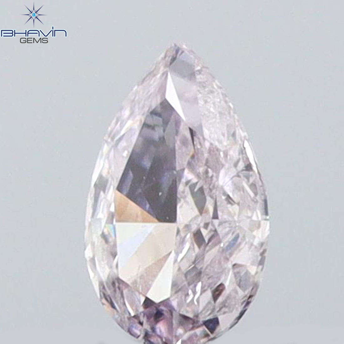 0.08 CT ペアシェイプ 天然ダイヤモンド ピンクカラー SI1 クラリティ (3.47 MM)