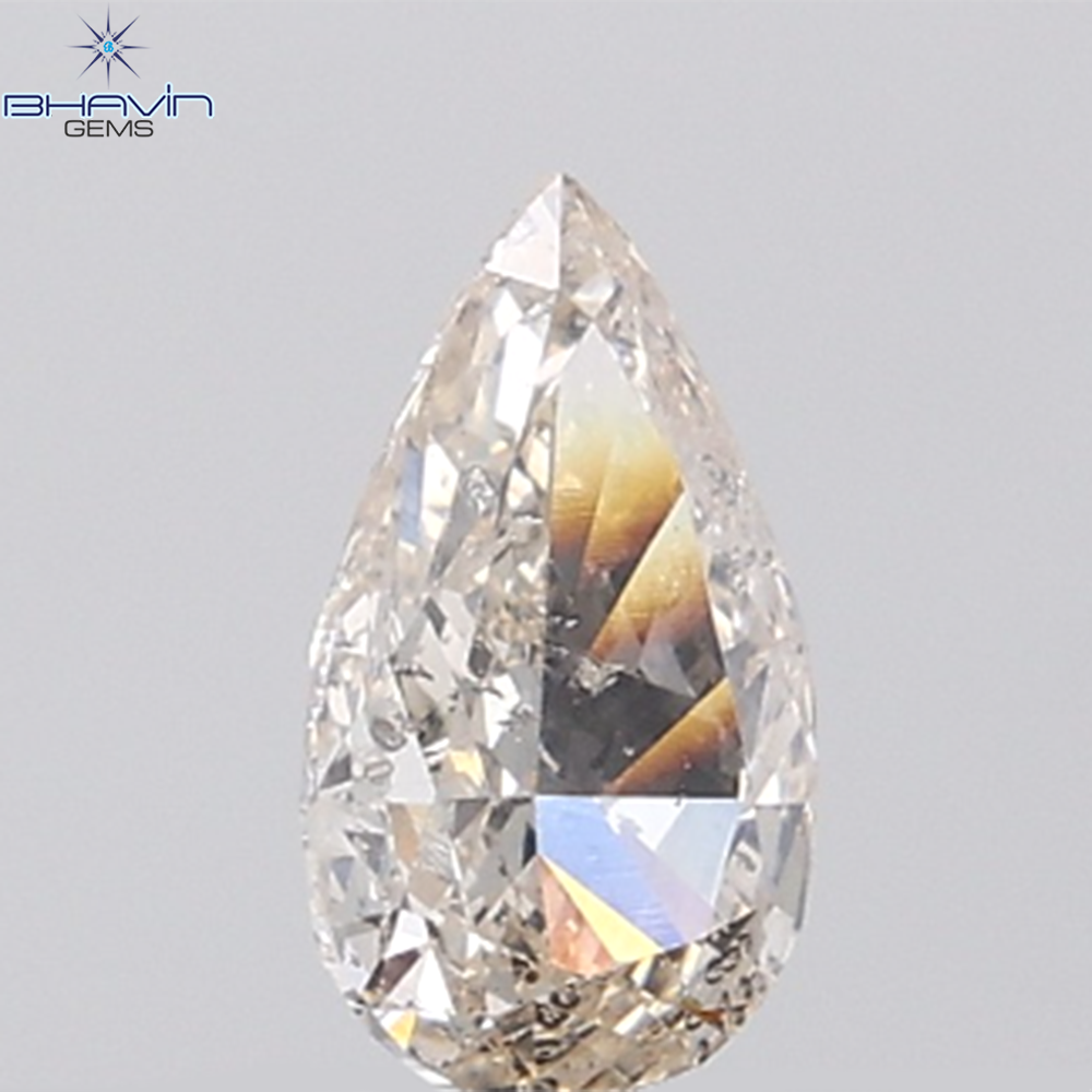0.90 CT Pear Diamond Natural White Color SI2 Clarity (8.21 MM)