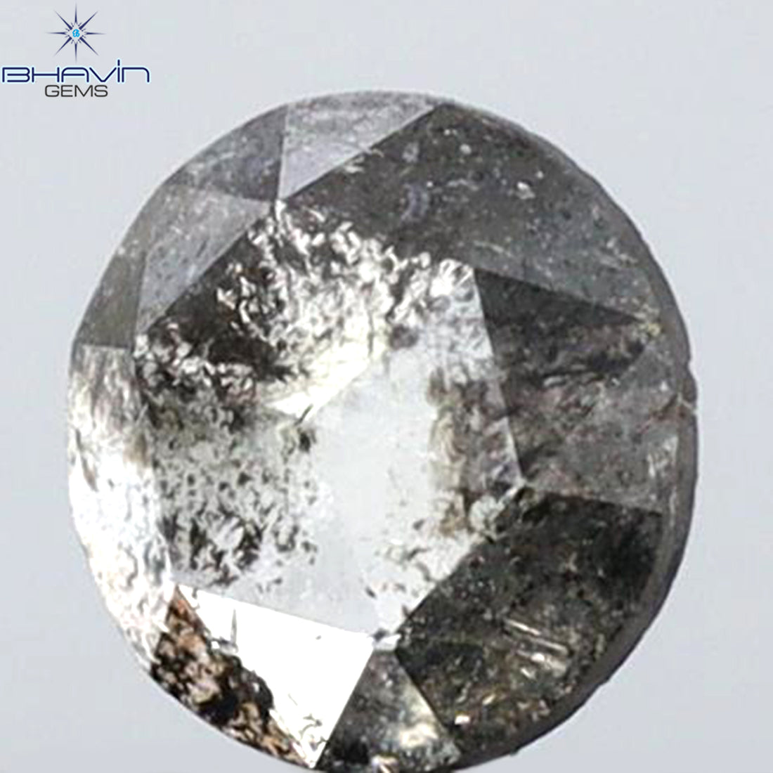 0.29 CT ラウンド ローズカット 天然ダイヤモンド ソルト＆ペーパーカラー I3 クラリティ (4.70 MM)