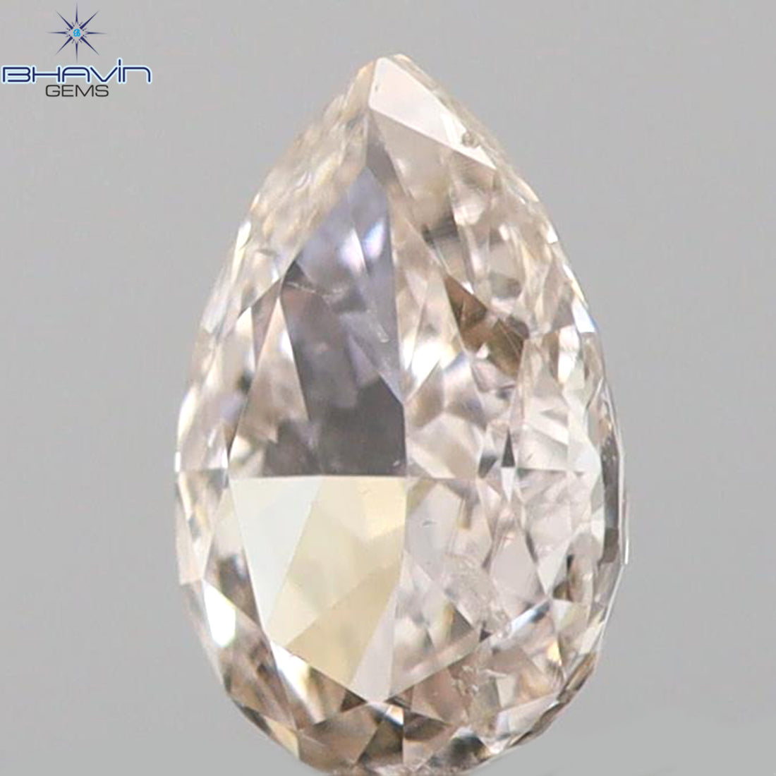 0.15 CT ペアシェイプ 天然ダイヤモンド ピンクカラー SI1 クラリティ (3.90 MM)