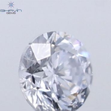 0.02 CT Round Cut Natural Diamond Grey Blue Color VS2 Clarity