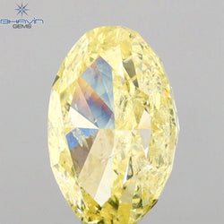 GIA Certified 1.01 CT Oval Shape Natural Diamond Yellow Color (7.45 MM)