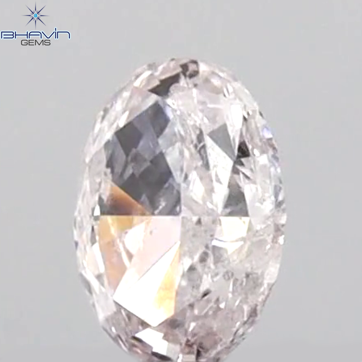 0.24 CT Natural Oval Diamond Pink Color Clarity SI2 (4.33 MM)