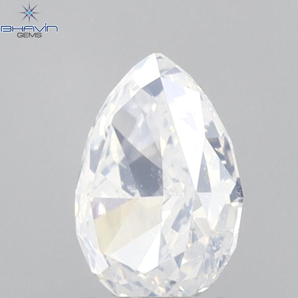 0.41 CT Pear Shape Natural Diamond White Color VS2 Clarity (5.51 MM)