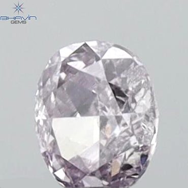 0.12 CT Oval Shape Natural Diamond Pink Color I1 Clarity (3.17 MM)