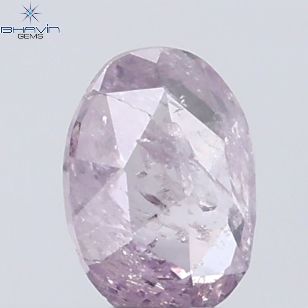 0.25 CT Oval Diamond Natural Pink Color I3 Clarity (4.69 MM)