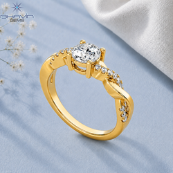 Round Cut Diamond Infinity Twist Engagement Ring