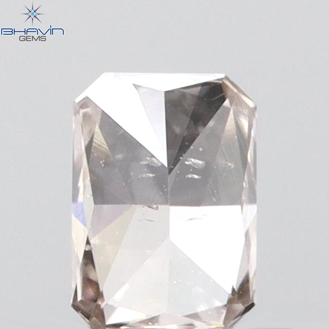 0.09 CT ラディアントシェイプ 天然ダイヤモンド ピンクカラー SI1 クラリティ (3.17 MM)