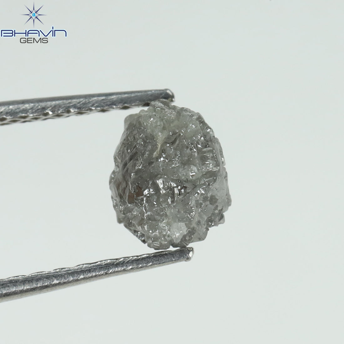 0.96 CT Natural Rough Diamond Gray Color Clarity I3 (5.90 MM)