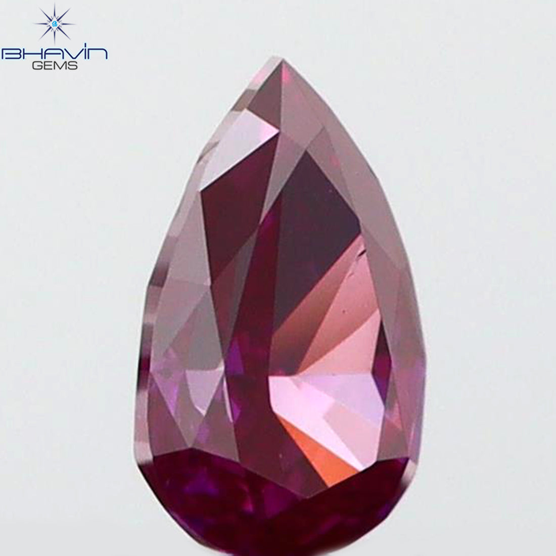 0.09 CT Natural Pear Diamond Enhanced Pink Color Clarity VS2 (3.29 MM)