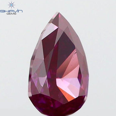 0.09 CT Pear Shape Natural Diamond Pink Color VS2 Clarity (3.29 MM)