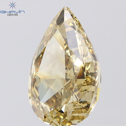 3.00 CT Pear Shape Natural Diamond Yellow Color VVS Clarity (11.30 MM)