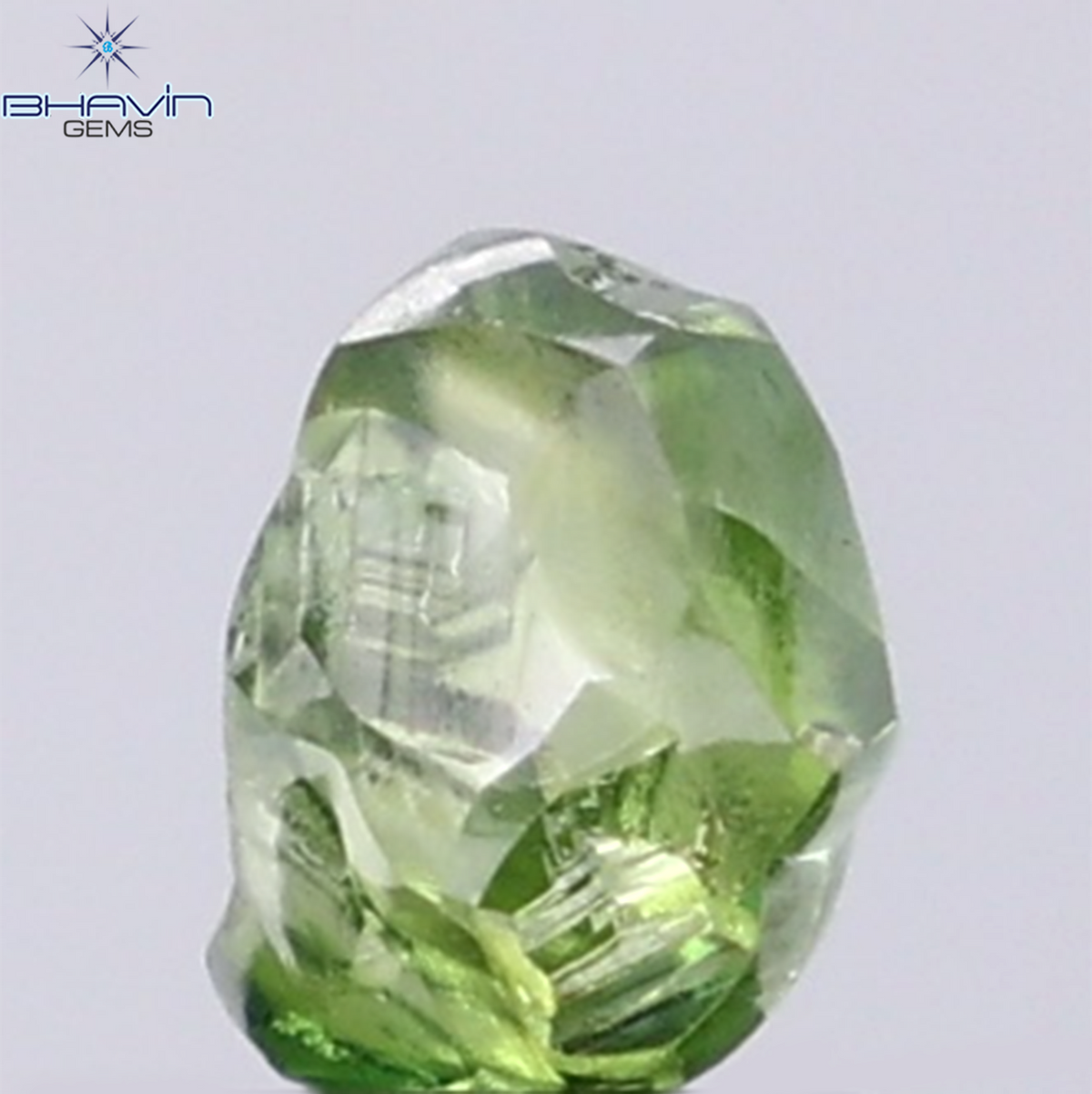 1.09 CT Natural Rough Diamond Enhanced Green Color Clarity VS (6.23 MM)