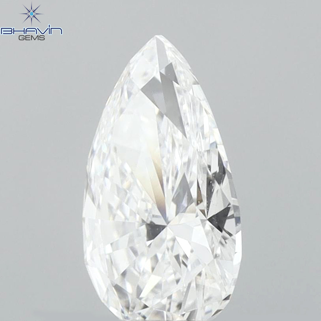 0.23 CT ペアシェイプ ナチュラル ダイヤモンド グリーン カラー I2 クラリティ (6.27 MM)