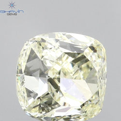 1.00 CT Cushion Shape Natural Diamond Yellow Color VVS1 Clarity (5.23 MM)