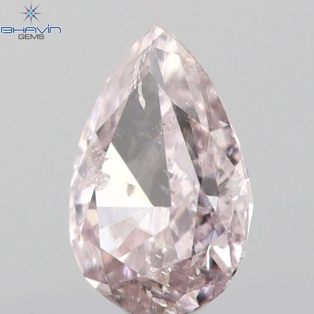 0.11 CT ペアシェイプ 天然ダイヤモンド ピンクカラー SI2 クラリティ (3.88 MM)