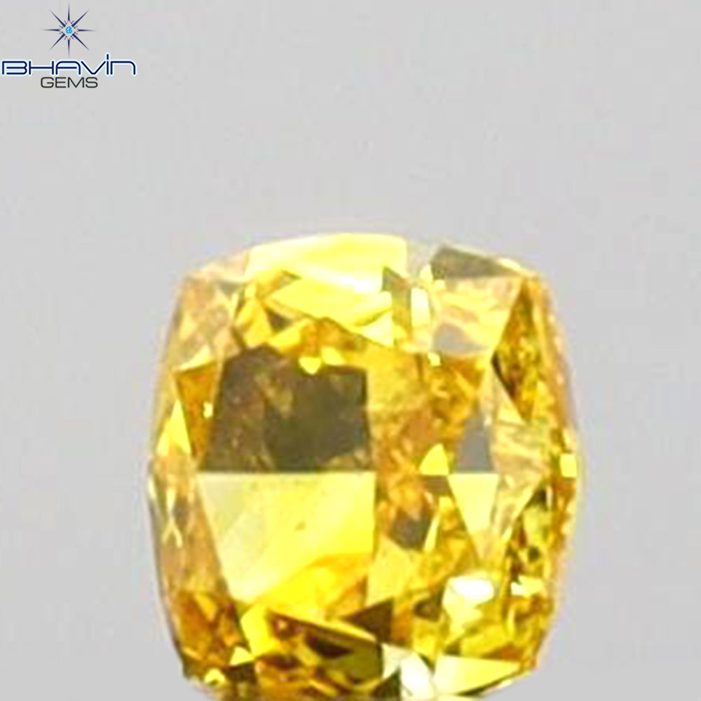 0.07 CT Cushion Shape Natural Loose Diamond Yellow Color VS1 Clarity (2.27 MM)