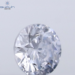 0.03 CT Round Cut Natural Diamond Grey Blue Color SI2 Clarity
