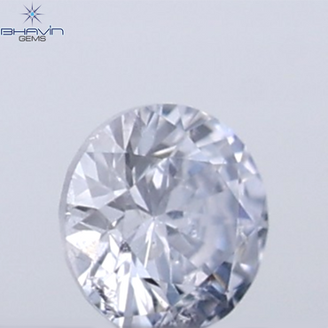 0.03 CT Round Cut Natural Diamond Grey Blue Color SI2 Clarity