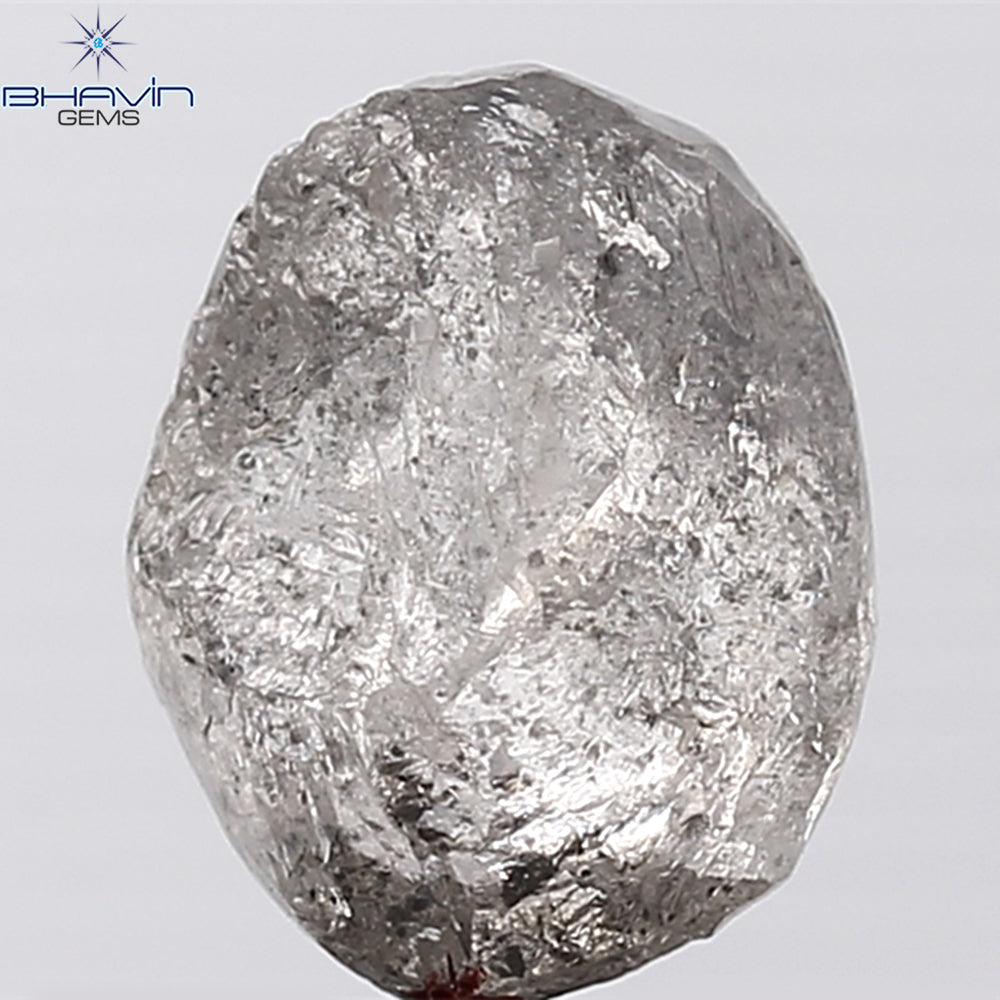 4.01 CT Rough Shape Natural Diamond Salt And Papper Color I3 Clarity (10.40 MM)