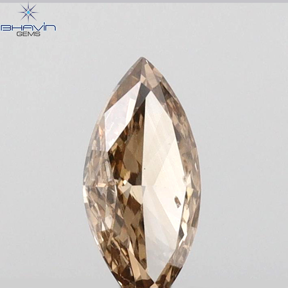 0.24 CT Marquise Shape Natural Loose Diamond Brown Pink Color VS2 Clarity (6.55 MM)