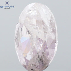 1.24CT Oval Shape Natural Diamond Pink Color I3 Clarity (8.25 MM)