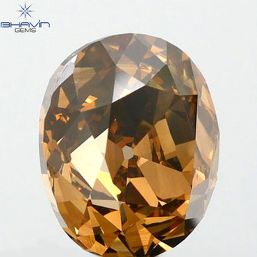 0.81 CT Oval Shape Natural Diamond Chocolate Color SI1 Clarity (6.21 MM)