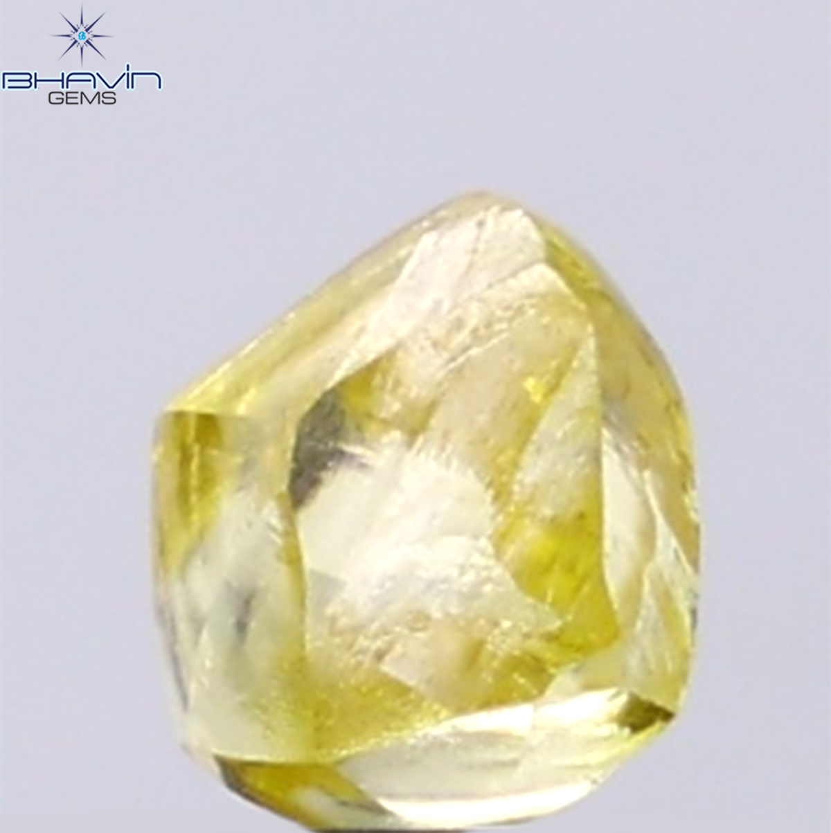 0.91 CT Natural Rough Diamond Enhanced Yellow Color Clarity VS (5.57 MM)