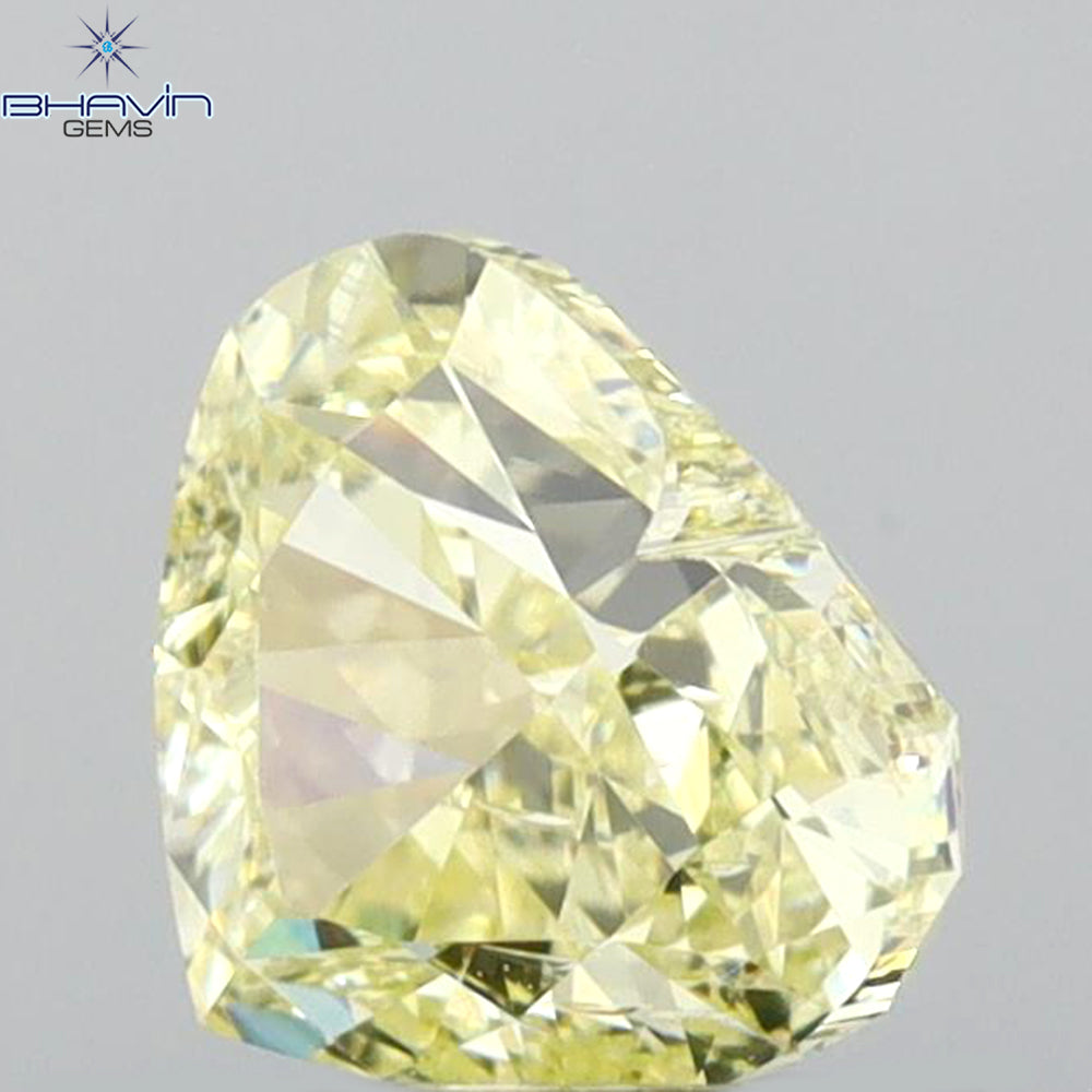 GIA認定 1.00 CT ハートダイヤモンド イエローカラー 天然ルースダイヤモンド (6.30 MM)