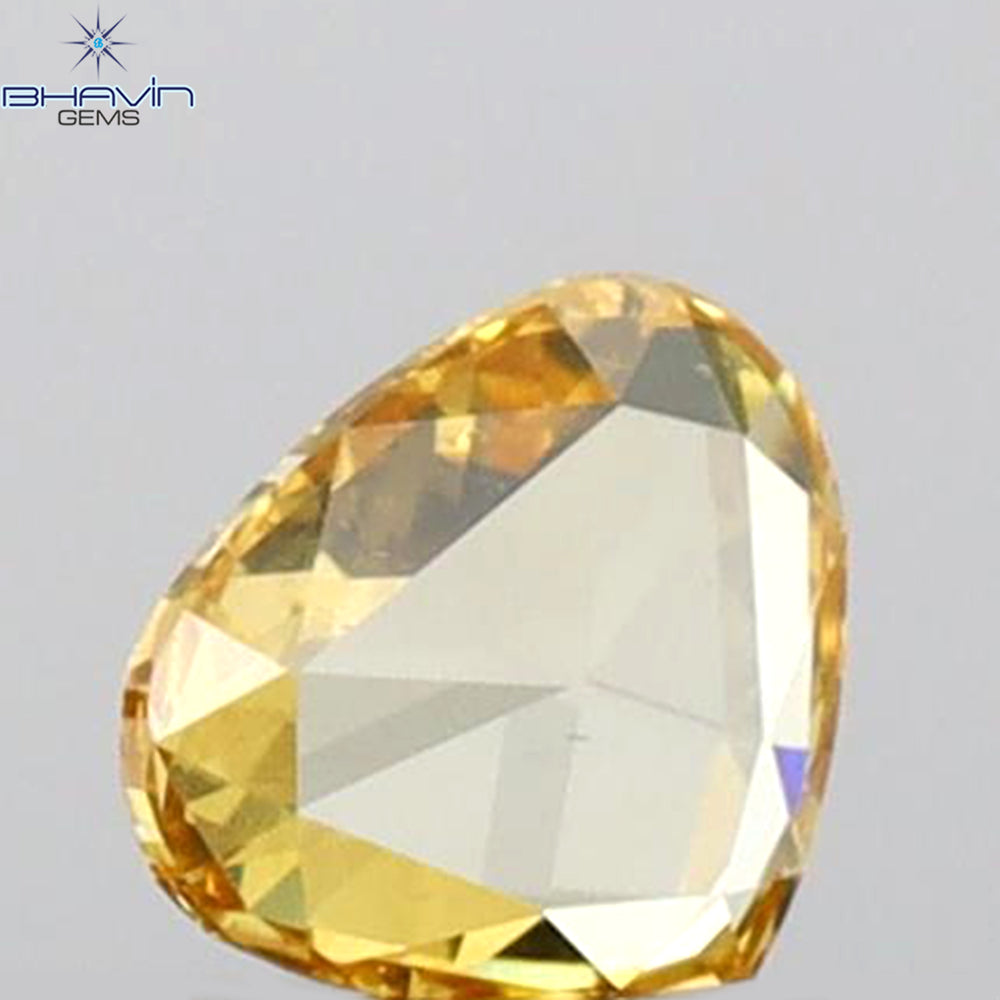 0.11 CT Heart Shape Natural Diamond Orange Color VS1 Clarity (3.87 MM)