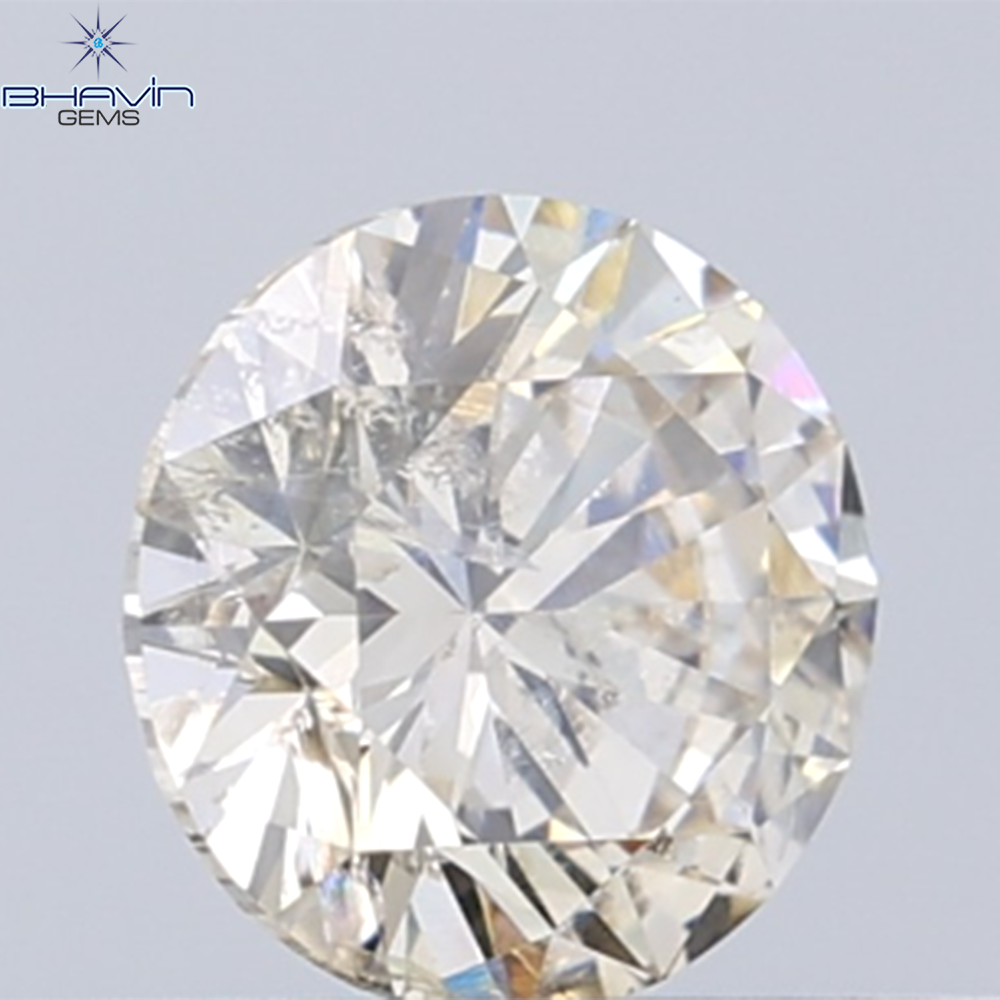 0.18 CT ラウンド ローズ カット シェイプ 天然ダイヤモンド ピンク色 I2 クラリティ (3.86 MM)