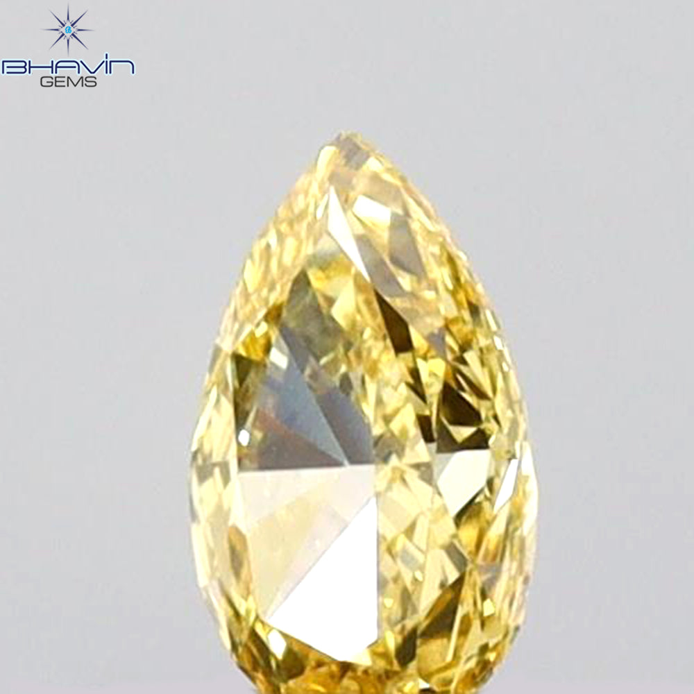 0.21 CT Pear Shape Natural Diamond Orange Color VS2 Clarity (4.73 MM)