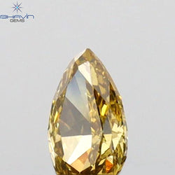 0.14 CT Pear Shape Natural Diamond Green (Chameleon) Color VS2 Clarity (4.43 MM)