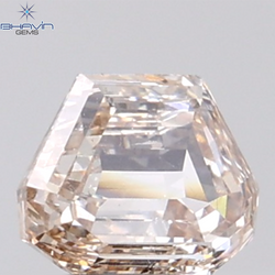 1.01 CT Trapezoid Diamond Natural Brown Color SI1 Clarity (6.96 MM)