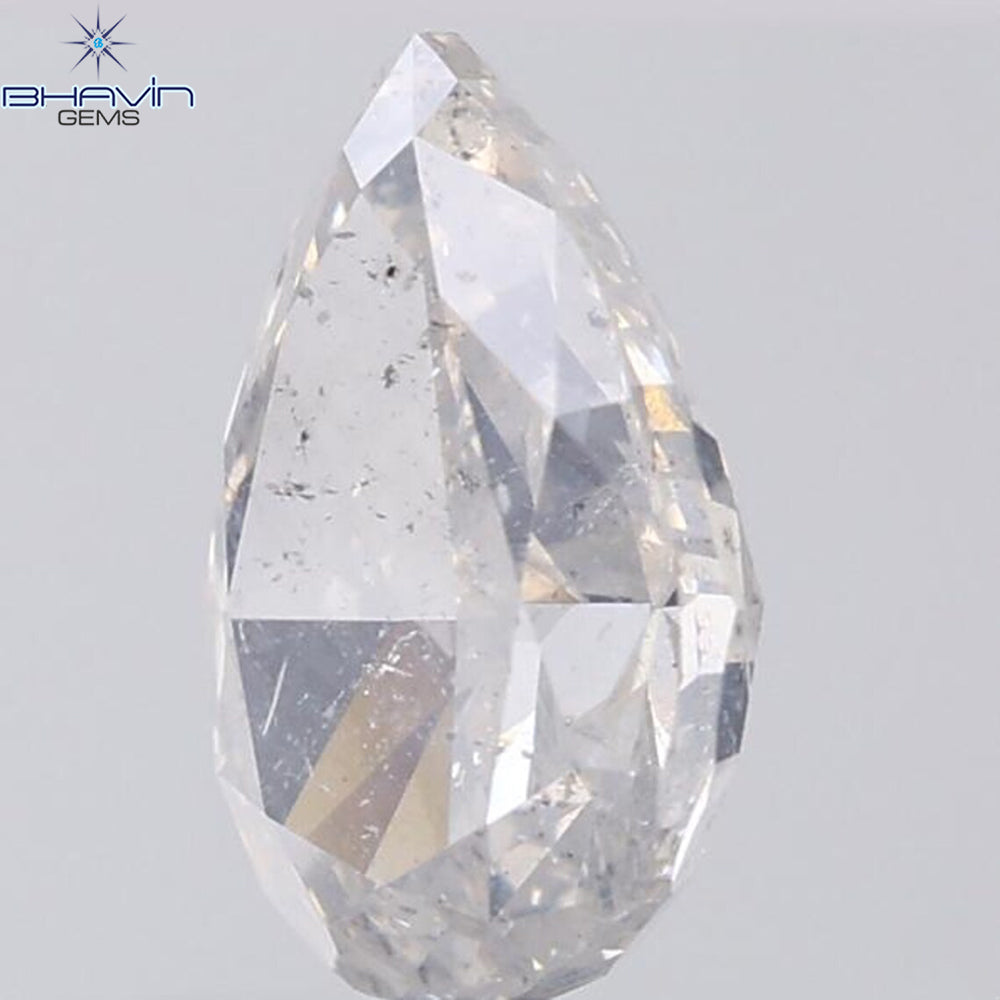 1.36 CT Pear Shape Natural Diamond White Color I1 Clarity (8.55 MM)