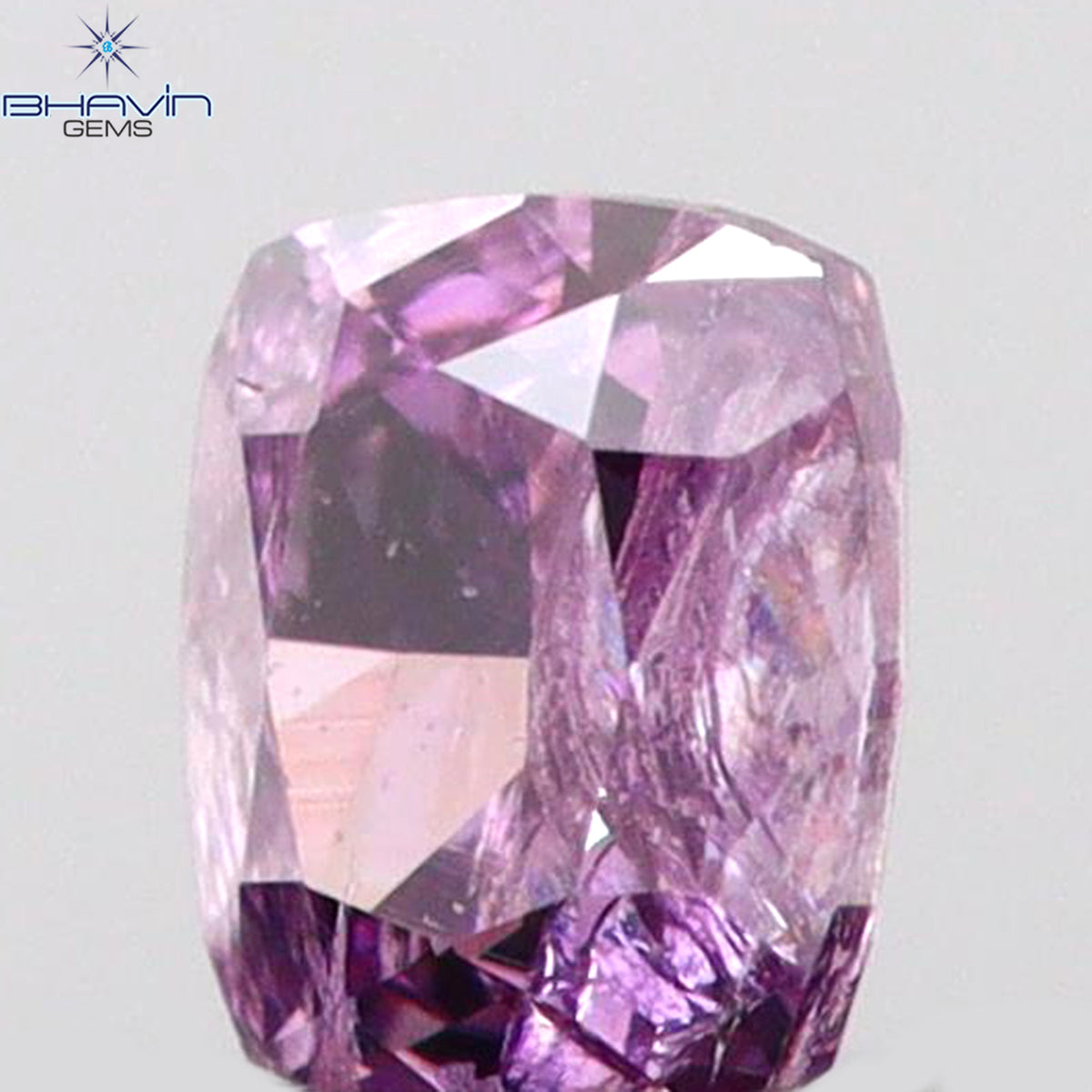 0.08 CT クッションシェイプ 天然ダイヤモンド ピンクカラー I2 クラリティ (2.60 MM)