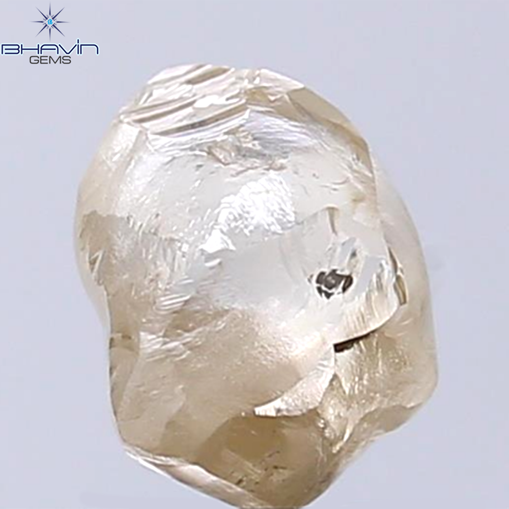 2.58 CT Rough Shape Natural Diamond Brown Color SI1 Clarity (8.12 MM)