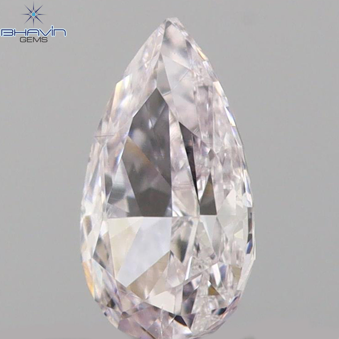 0.17 CT ペアシェイプ 天然ダイヤモンド ピンクカラー VS2 クラリティ (4.46 MM)