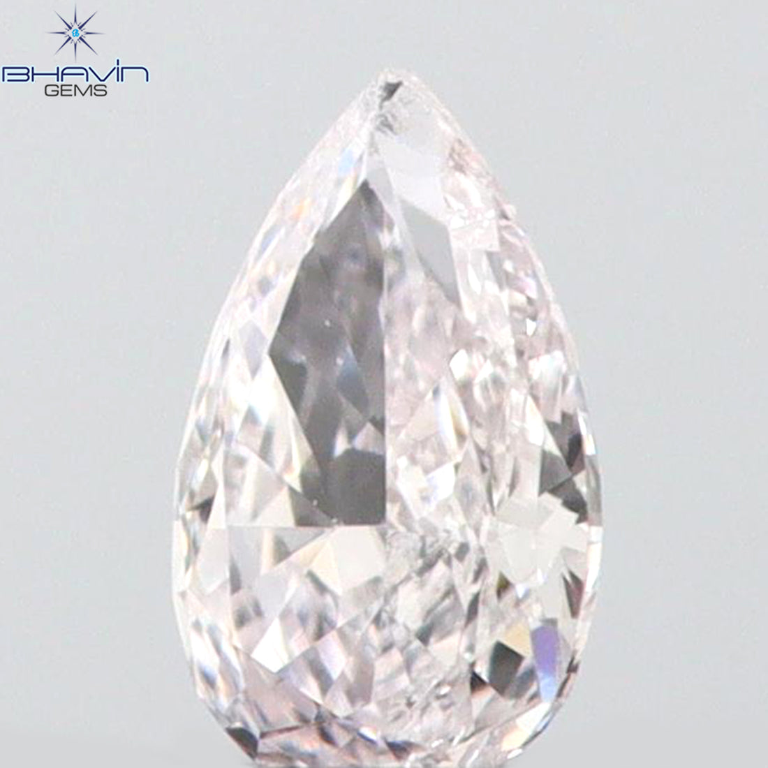 0.08 CT ペアシェイプ ナチュラル ダイヤモンド ピンク色 VS1 クラリティ (3.45 MM)