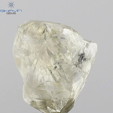 2.48 CT Rough Shape Natural Diamond Yellow Color SI1 Clarity (8.20 MM)
