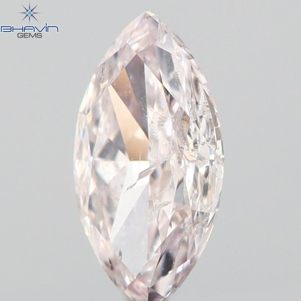 0.23 CT Marquise Shape Natural Loose Diamond Pink Color I1 Clarity (5.55 MM)