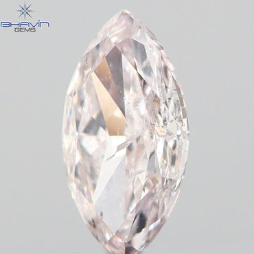 0.23 CT Marquise Shape Natural Loose Diamond Pink Color I1 Clarity (5.55 MM)