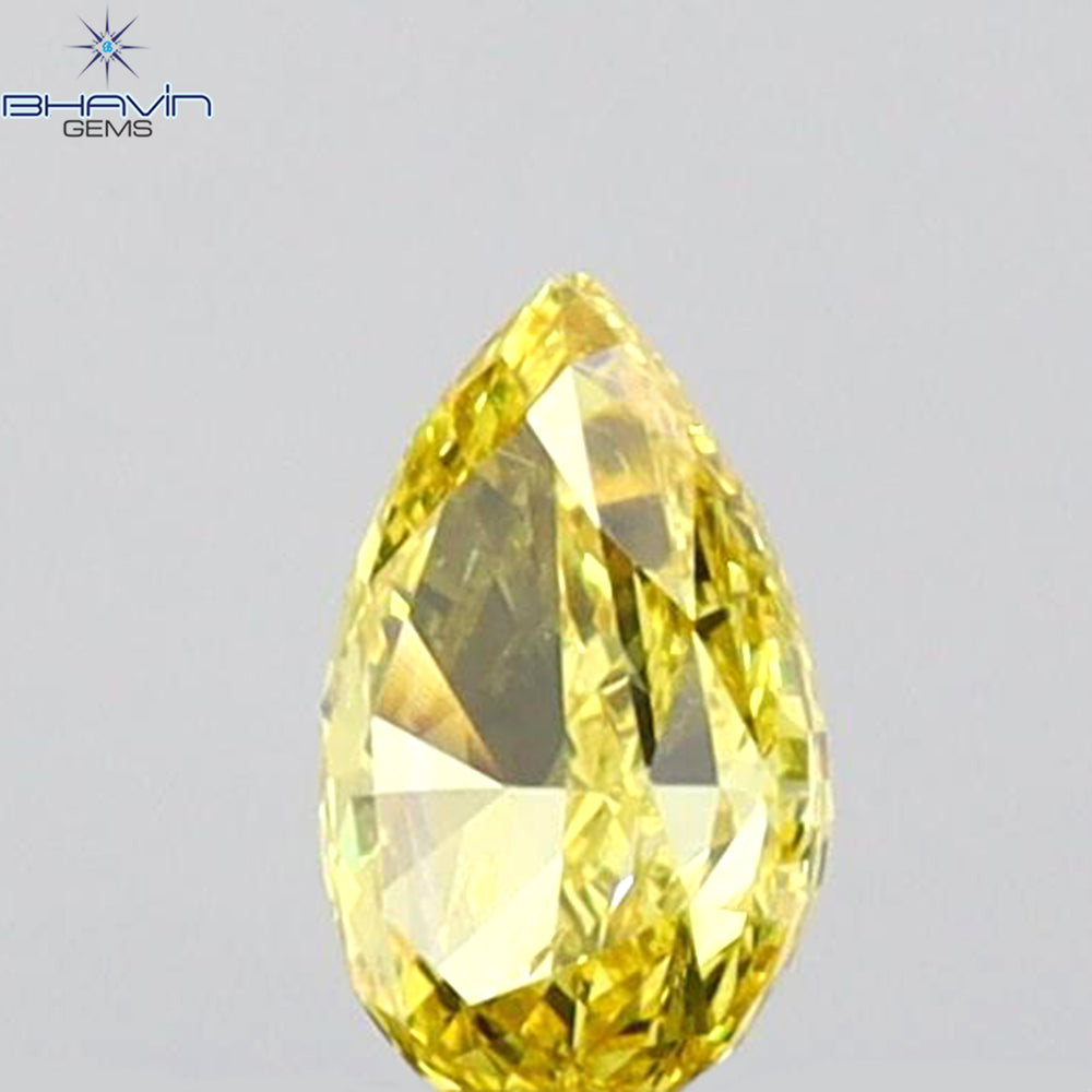 0.19 CT Pear Shape Natural Diamond Yellow Color VS1 Clarity (4.38 MM)