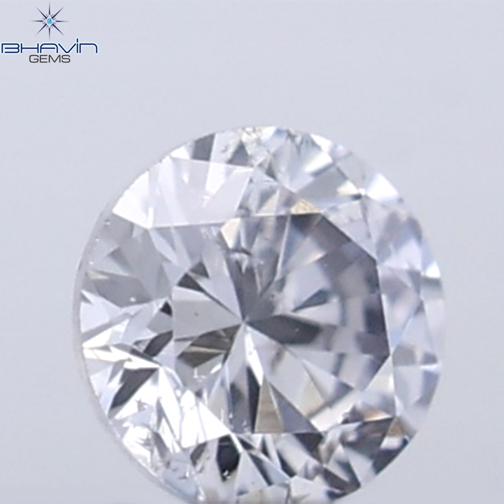 0.18 CT ラウンド ローズ カット シェイプ 天然ダイヤモンド ピンク色 I2 クラリティ (3.86 MM)