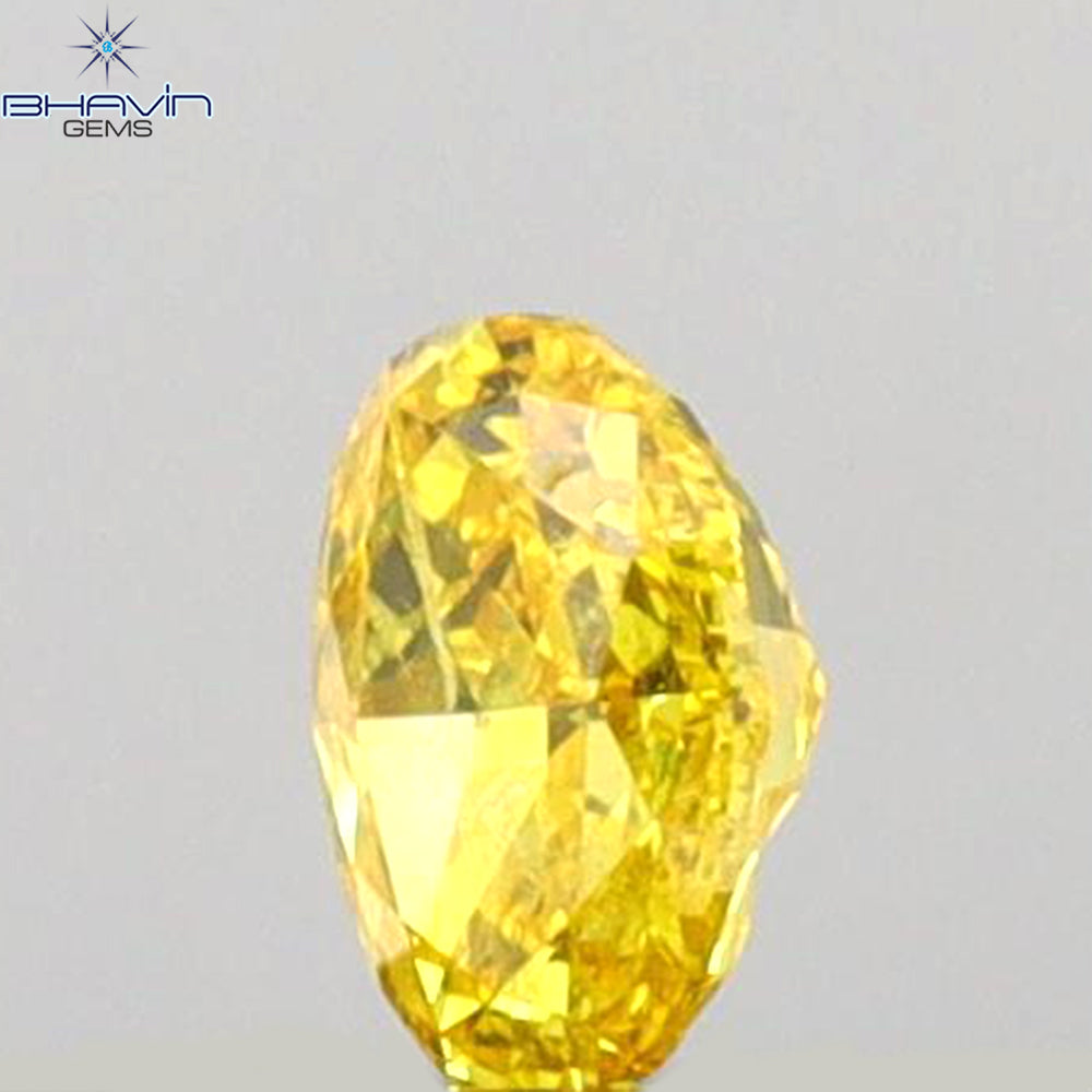 0.11 CT オーバルシェイプ 天然ダイヤモンド イエローカラー SI2 クラリティ (3.56 MM)