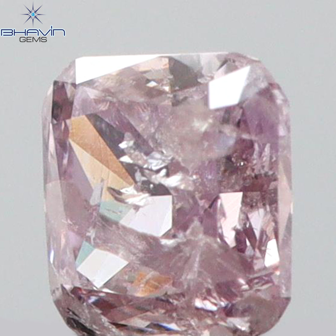 0.20 CT Natural Cushion Diamond Pink Color Clarity I3 (3.34 MM)