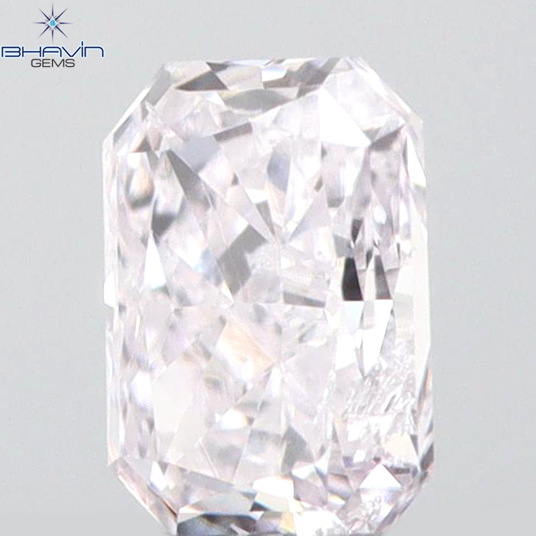 0.08 CT ラディアント シェイプ ナチュラル ダイヤモンド ピンク色 SI2 クラリティ (2.38 MM)