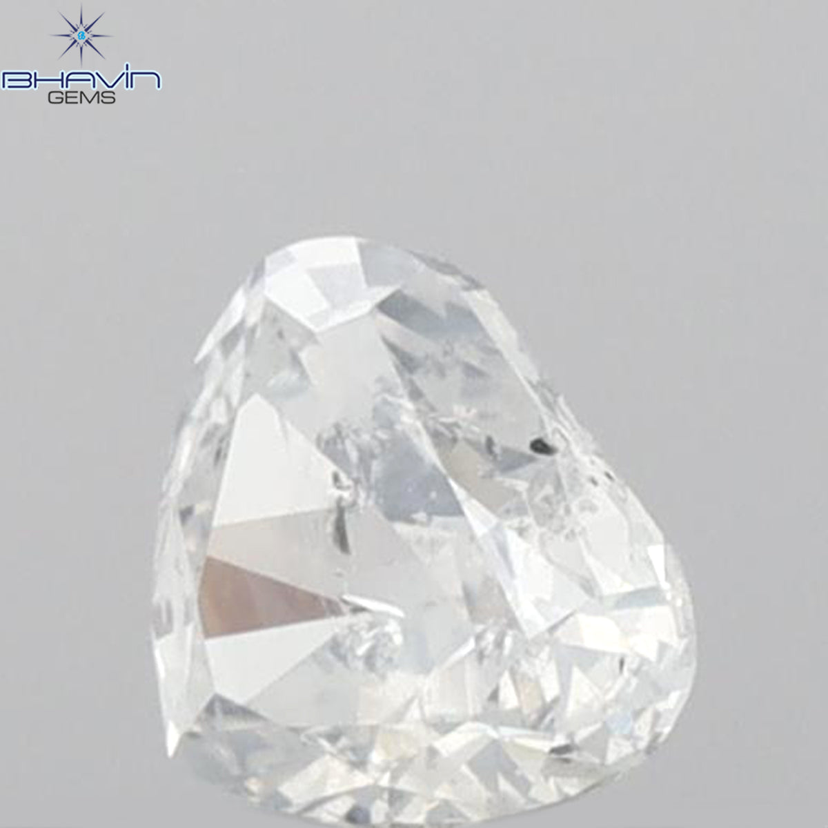 0.15 CT ハート シェイプ ナチュラル ダイヤモンド レッド ブラウン カラー SI1 クラリティ (4.76 MM)