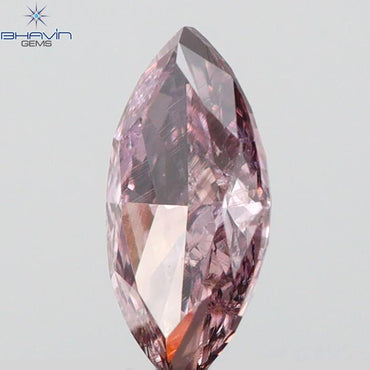 0.15 CT Marquise Shape Natural Loose Diamond Pink Color VS2 Clarity (5.31 MM)
