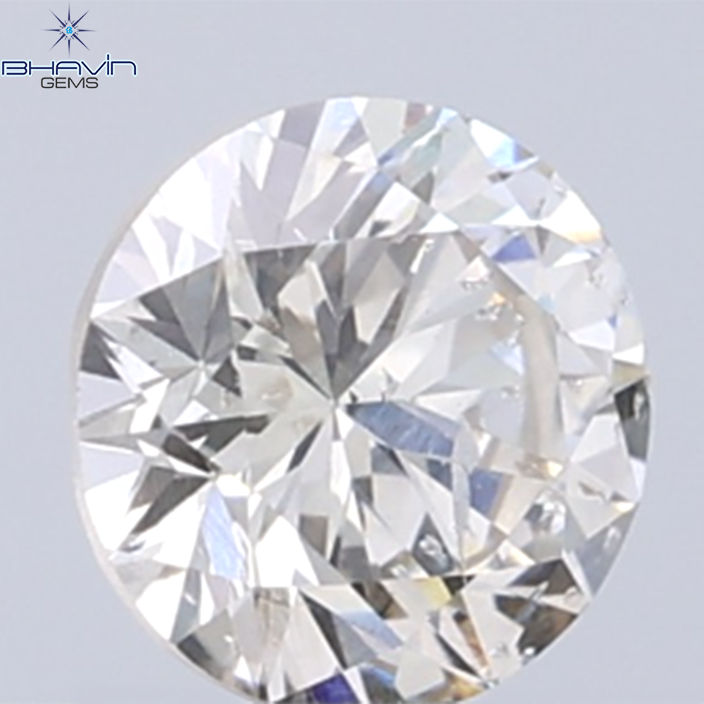 0.18 CT ラウンド ローズ カット シェイプ 天然ダイヤモンド ピンク色 I2 クラリティ (3.86 MM)